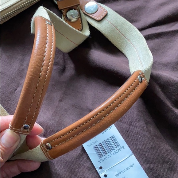 Authentic Coach Khaki Nylon Tote bag - Picture 4 of 16